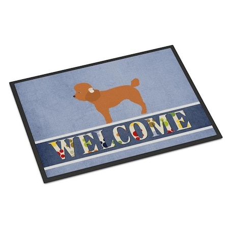 Carolines Treasures Carolines Treasures BB8316MAT Toy Poodle Welcome Indoor or Outdoor Mat - 18 x 27 in. BB8316MAT